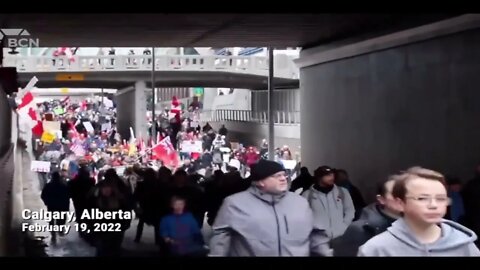 Canadians DEMANDING Freedom in Calgary, Alberta