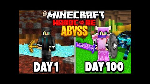 I Survived 100 Days in the Abyss on Minecraft!!!