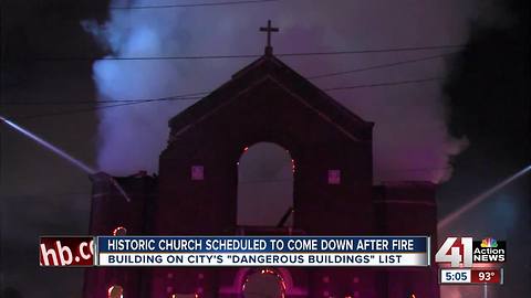 Fire destroys abandoned church in East Bottoms