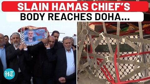 Hamas Boss Ismail Haniyeh’s Body Reaches Doha After Khamenei Led Funeral Prayers In Tehran | Watch