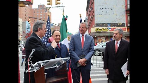 Inauguran calle México-Tenochtitlan en Manhattan, Nueva York