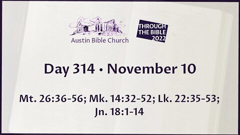 Through the Bible 2022 (Day 314)