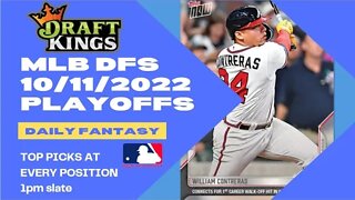 Dreams Top Picks MLB DFS Today Main Slate 10/11/22 Daily Fantasy Sports Strategy DraftKings Playoffs
