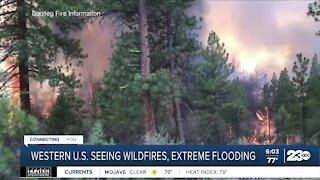 Western US. seeing wildfires, extreme flooding