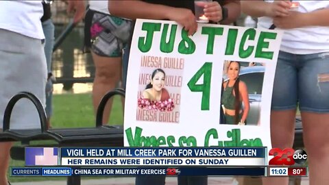 Vigil held at Mill Creek park for Vanessa Guillen on July 5th