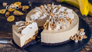 Banana Caramel Chocolate Mousse Cake