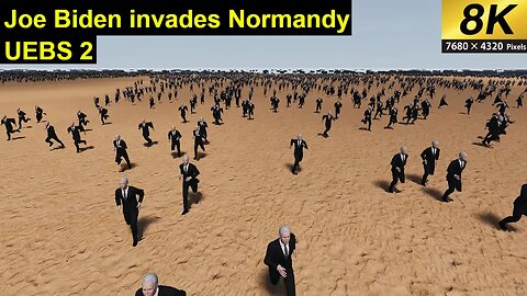 Joe Biden invades Normandy to take down Kool aid man - Ultimate epic battle simulator 2 (8k)