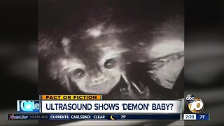 Ultrasound shows 'Demon" baby?