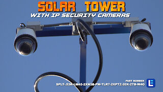 45' Portable Solar Security Tower - 7.5' Trailer - (2) IP Cameras - 2TB NVR - Router/4G Hotspot