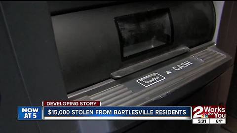 Thousands of dollars stolen from Bartlesville residents