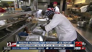 Positive numbers for November job report