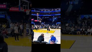 Steph Curry COURTSIDE VIEW WARMUP And CANNOT MISS From The LOGO