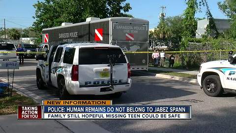 Children discover human remains in Sarasota, police say remains are not those of Jabez Spann