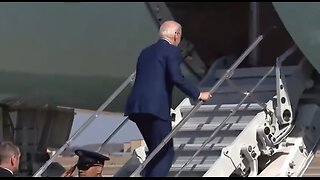 WATCH: President Biden Nearly Stumbles While Boarding Air Force One Using Short Stairs