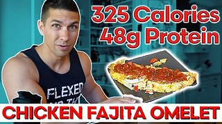 HEALTHY Chicken Fajita Omelette Recipe – High Protein Low Calorie Breakfast for WEIGHT LOSS