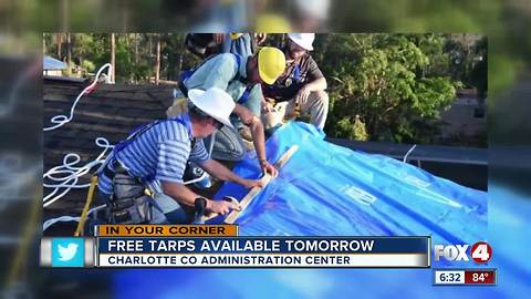 Free surplus tarps to be distributed to hurricane victims tomorrow