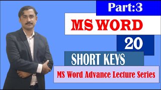 ms word shortcut keys|20 shortcut keys of ms word|shortcut key to open ms word|sadar khan tv