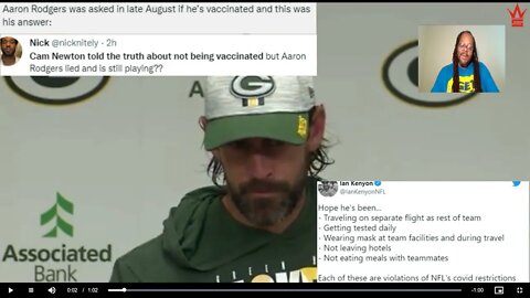 Aaron Rogers Lied To The NFL Tha He Was Vaccinated... Now Has Covid & Has Been Suspended!