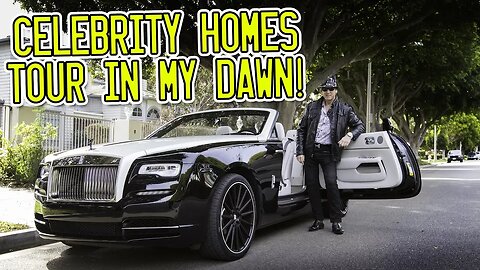 Celebrity homes tour around Beverly Hills in a Rolls Royce Dawn!