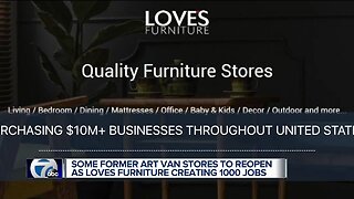 Some former Art Van stores to reopen as Loves Furniture