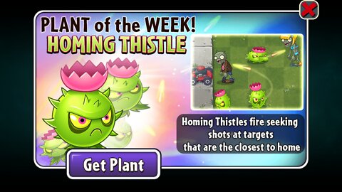 Plants vs Zombies 2 - Penny's Pursuit - Zomboss - Homing Thistle - May 2022