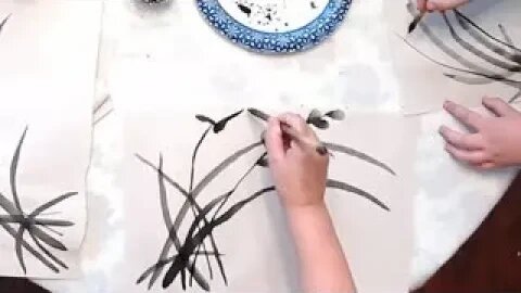 Sumie Brush Painting with Karen and Grace Lesson 2