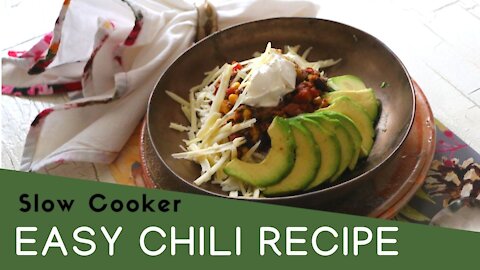 Chili recipe in a crock pot - Anybody can make this in a slow cooker. It's SO EASY!