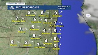 Chilly Tuesday with a slight chance for rain/snow showers