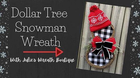 Dollar Tree Snowman | How to Make a Snowman Wreath | Easy Snowman DIY | Winter Wreath DIY