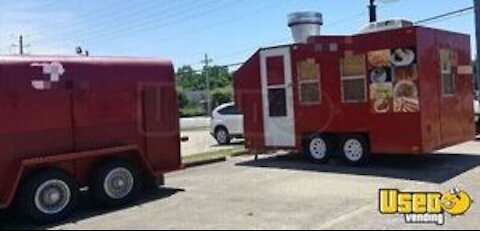 Used 18' Mobile Kitchen Food Trailer with 12' Storage Trailer for Sale in Arkansas