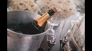 A subtle way of opening a bottle of champagne