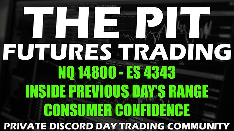 ES NQ Inside Previous Day Range and Value - Consumer Confidence - Premarket Trade Plan - The Pit