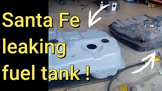 Hyundai santa fe leaking fuel tank / fuel pump replacement