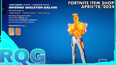 “NEW” INFERNO SKELETON BALVIN IS HERE! FORTNITE ITEM SHOP (April 18, 2024)