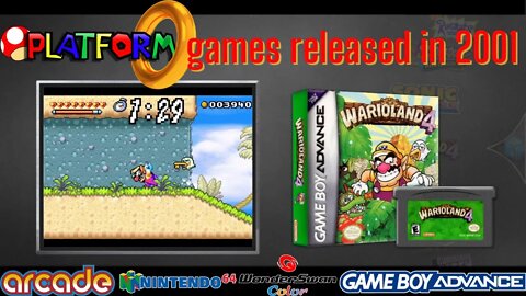 Year 2001 Released Platform Games for Arcade, Nintendo 64, Gameboy Advance and Wonderswan Color