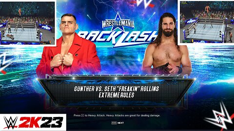 Gunther Breaks Every Bone of Seth Rollins WWE 2K23 Full Match #wwe2k23