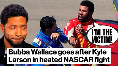 Fake Victim Bubba Wallace LOSES IT And GOES AFTER Kyle Larson After NASCAR Crash