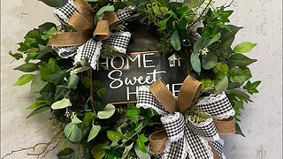Home Sweet Home Everyday Grapevine Wreath |Hard Working Mom |How to