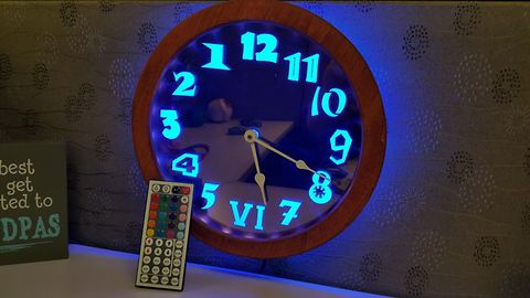 How to make an LED edge lit backwards clock