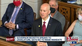 Gov. Ricketts speaks to legislature, says no to mask mandate