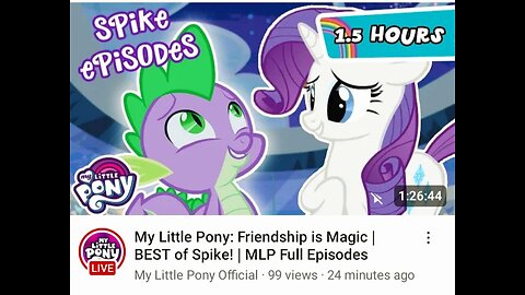 Even The Official My Little Pony YouTube Channel Acknowledges Sparity (Spike & Rarity)