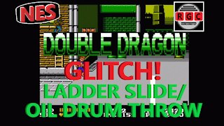 Double Dragon - Glitch - Ladder Slide And Oil Drum Throw - Retro Game Clipping