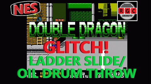 Double Dragon - Glitch - Ladder Slide And Oil Drum Throw - Retro Game Clipping