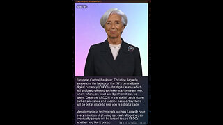 EU Central Bankster, Christine Lagarde, announces the launch of the EU's (CBDC)