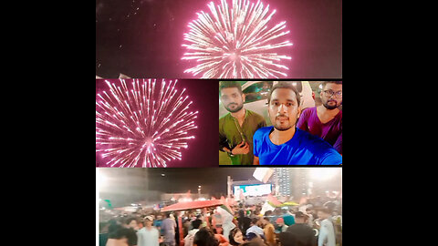 Fireworks at Pakistan independence day