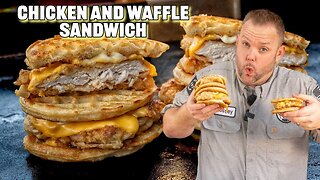 Breakfast Chicken and Waffle Sandwich