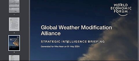 WEF & NIKE NOOR LLC & UN PARTNER FOR THE GLOBAL WEATHER MODIFICATION ALLIANCE ☠️