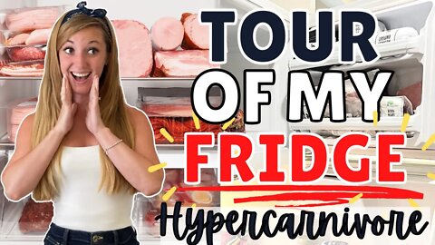 EVERYTHING I Eat in a Month Hypercarnivore diet! Tour of my Fridge, Freezer, & Cabinets