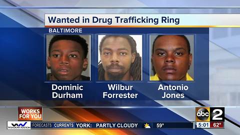 Alleged drug dealers arrested for trafficking in Baltimore