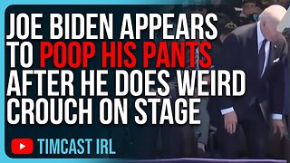 Joe Biden Appears To POOP HIS PANTS After He Does Weird Crouch On Stage